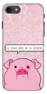 Чехол со Свинкой для iPhone 8 Розовый