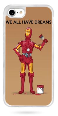 Прорезиненный чехол робот C-3PO для iPhone 7