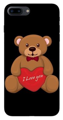 Чохол накладка з Ведмедиком на iPhone 8 plus I love you