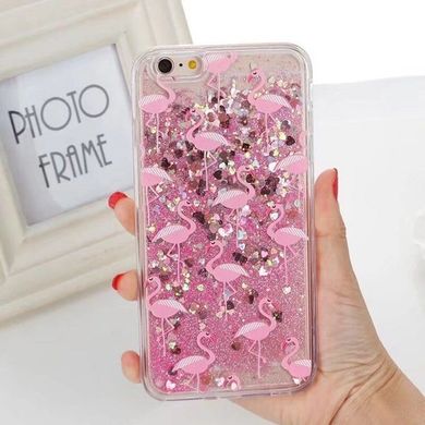 Силиконовый чехол с Фламинго на iPhone 6 / 6s Розовый