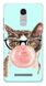 Бирюзовый чехол с кот жвачка для Xiaomi Note 3