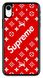 Красный чехол для iPhone XR Supreme - Louis Vuitton