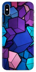 Чехол накладка с Текстурой кубов на iPhone XS Max Дизайнерский