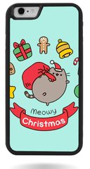 Праздничный бампер с Котиком Пушином для iPhone 6 plus Meowy Christmas