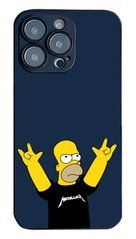 Силиконовый бампер с Гомером Симпсоном на iPhone 14 pro