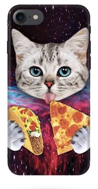Чехол с Котиком в космосе для iPhone 7 Матовый