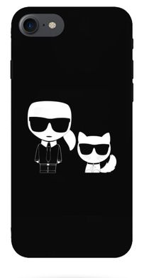 Популярний чохол для iPhone 7 Карл Лагерфельд і кішка