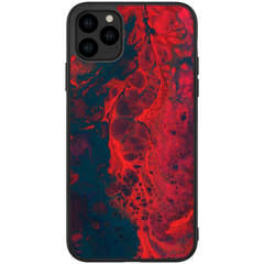 Мраморный чехол iPhone 12 PRO MAX Красный