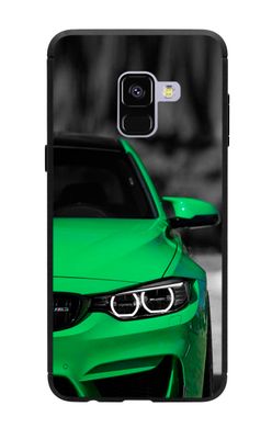 Чехол с Автомобилем BMW на Samsung ( Самсунг ) j6 2018 Прорезиненный