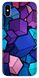 Чехол накладка с Текстурой кубов на iPhone XS Max Дизайнерский