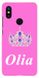 Чехол с именем Ольга на Xiaomi Mi A2 Lite Розовый
