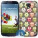 Чехол стикер с Совами на Samsung S4 Серый