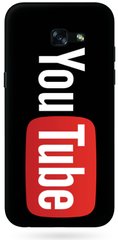 Чехол с логотипом Ютуб на Galaxy A720 Черный