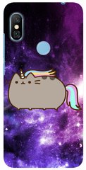 Чехол с Котиком-единорогом на Xiaomi Note 6 Фиолетовый