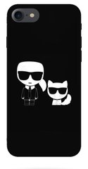 Популярный чехол для iPhone 8 Карл Лагерфельд и кошка