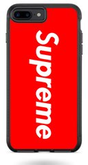 Чехол с логотипом Суприм на iPhone 8 plus Красный