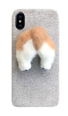 Сіра накладка щеня коргі з силікону iPhone XS
