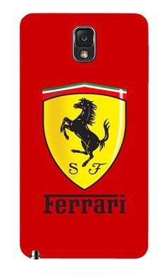 Червоний чохол для Samsung ( Самсунг ) SM-N900 Логотип Ferrari