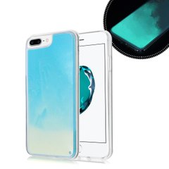 Сияющий силиконовый чехол Neon Case для iPhone 8 Plus Голубой