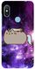 Чехол с Котиком-единорогом на Xiaomi Note 6 Фиолетовый