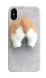 Серая накладка щенок корги из силикона iPhone XS