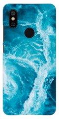 Блакитний бампер на Xiaomi Mi A2 Lite Морські хвилі