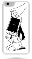 Белый чехол с картинкой на заказ для iPhone 6 / 6s