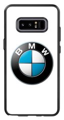 Чехол с логотипом БМВ на Galaxy ( Гелекси ) Note 8 Белый