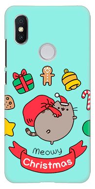 Чохол з Котиком Пушином на Xiaomi Redmi S2 Новорічний
