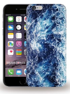 Чехол накладка с Текстурой моря на iPhone 6 / 6s Синий