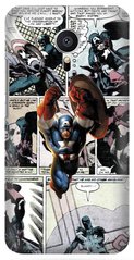 Чехол-бампер Marvel Meizu mx6 Капитан Америка