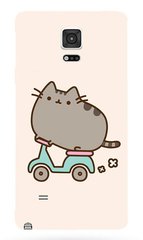Розовый чехол для Samsung Note 4 Котик Пушин