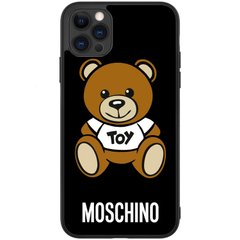 Черный чехол для iPhone 13 Pro  Мишка Москино