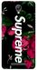 Чорний бампер з квітами для Redmi Note 2 Логотип Супрім