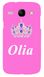 Чехол с именем Оля на Galaxy Core Duos ( i8262 ) Розовый