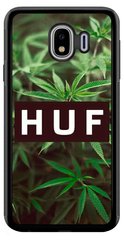 Чехол с надписью HUF на Galaxy j4 2018 Зеленый
