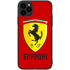 Чохол з логотипом Феррарі для iPhone 12 PRO MAX Червоний