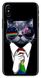 Чехол с Котиком в очках на iPhone 10 / X Прорезиненный