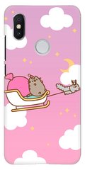 Чохол з Котиком Пушином на Xiaomi Redmi S2 Новорічний