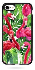 Прорезиненный чехол Фламинго для iPhone 8