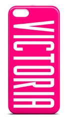Розовый чехол для iPhone 5 / 5s / SE  Имя Виктория