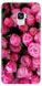 Розовый чехол для девушки на Samsung A8 plus 2018 Розы