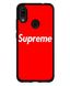 Красный чехол для Samsung A10s LOGO SUPREME