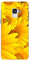 Бампер с Ромашками для Samsung Galaxy A8 plus Желтый
