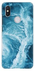 Бампер с Морскими волнами на Xiaomi ( Ксиаоми ) Redmi S2 Голубой
