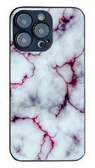 Прочный силиконовый бампер текстура мрамора на iPhone 14 pro