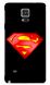 Чехол с логотипом Супермена на Samsung N910H Черный