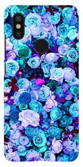 Голубой бампер для Xiaomi Mi A2 Цветы