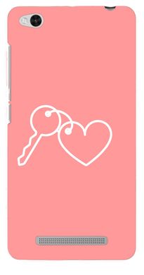 Чехол накладка с Ключиком от сердца на Xiaomi ( Сяоми ) Redmi 4a Розовый