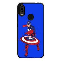 Чехол Капитан Америка для Samsung Galaxy A205 F 2018 Синий